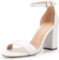 COASIS Women's Chunky Block Heels Open Toe Ankle Strap (Style BZGV)