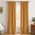 100% Blackout Curtains 90 in Length 2 Panels Set - Full Darkening