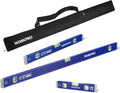 WORKPRO 3-Piece Spirit Level Set (12, 20, 40 in) - Accurate Kit