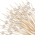 Fancy Bamboo Cocktail Picks - 100pc Decorative Skewers, Barfroee Brand