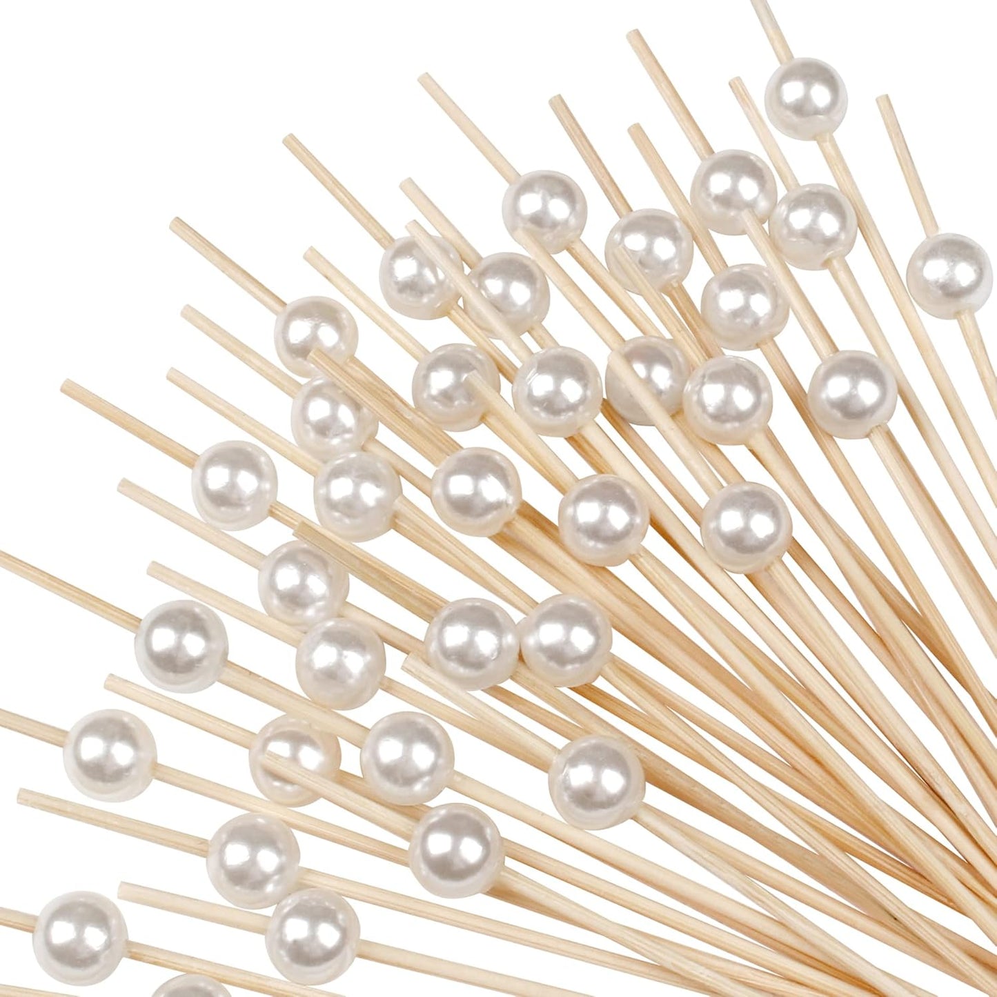 Fancy Bamboo Cocktail Picks - 100pc Decorative Skewers, Barfroee Brand
