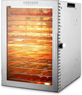 Food Dehydrator Machine with 12 Stainless Steel Trays for Jerky