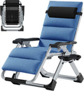 Zero Gravity Reclining Lounge Chair with Removable Cushion - Heavy