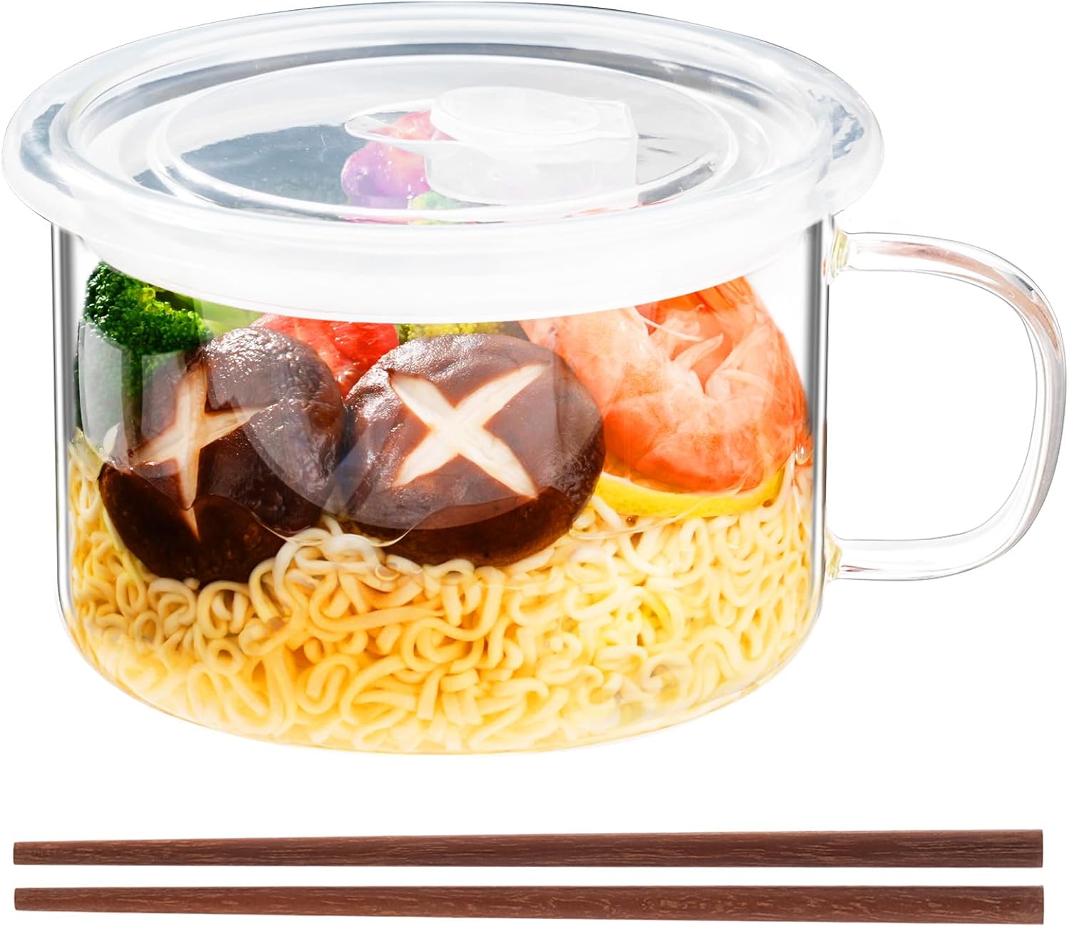 Glass Ramen Bowls Set - Convenient Microwave & User-Friendly Design