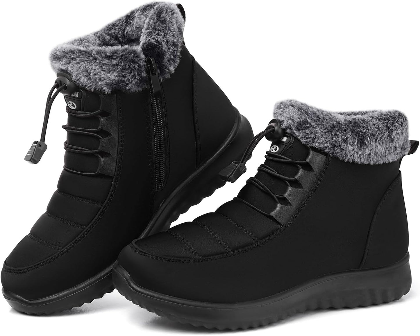 SHIBEVER Winter Boots for Women: Warm Ankle Snow Shoes