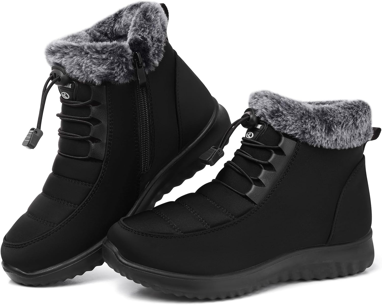 SHIBEVER Winter Boots for Women: Warm Ankle Snow Shoes