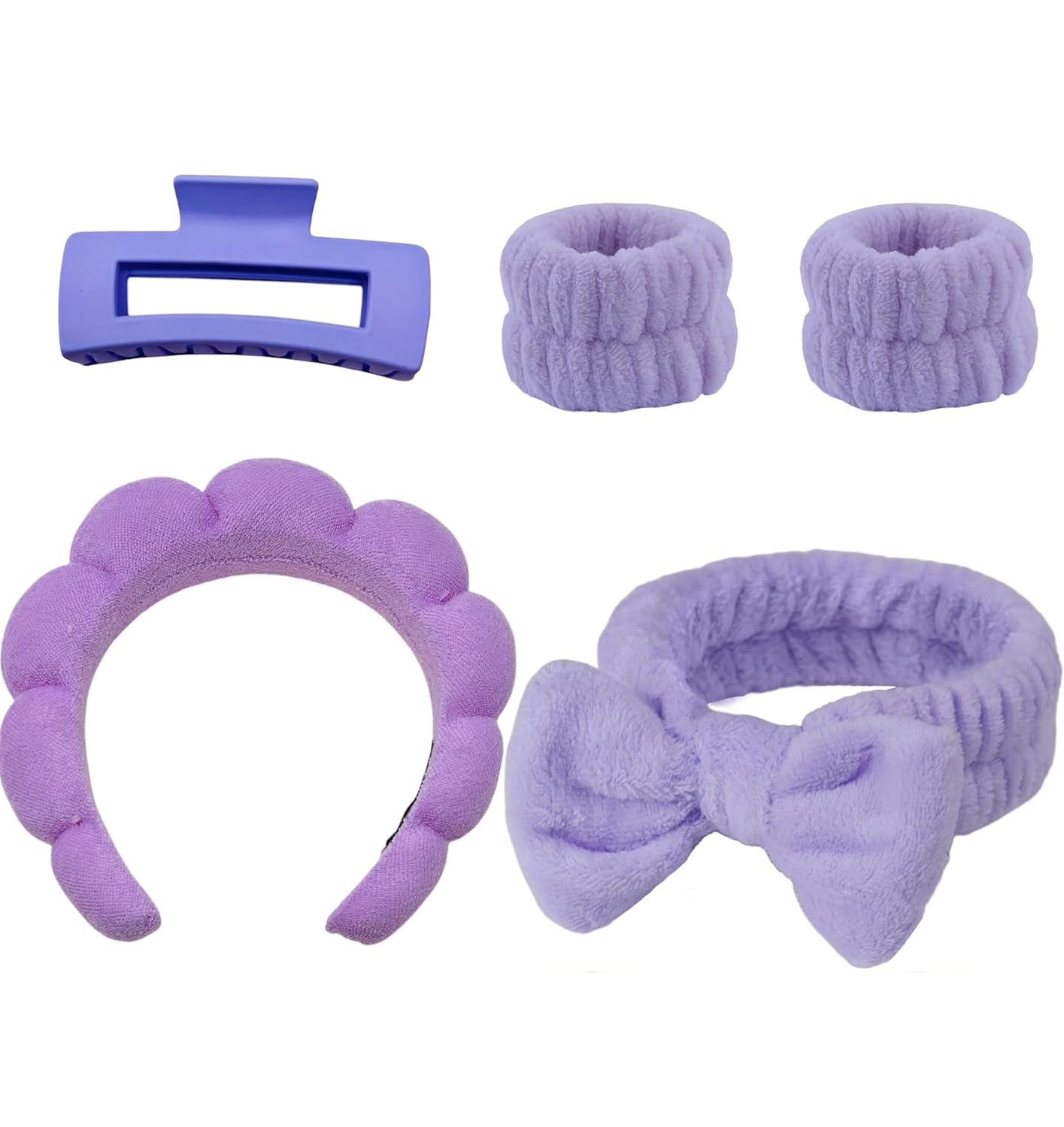 Spa Set: Headbands, Wristbands, Hair Clip ~ Glam Up! 