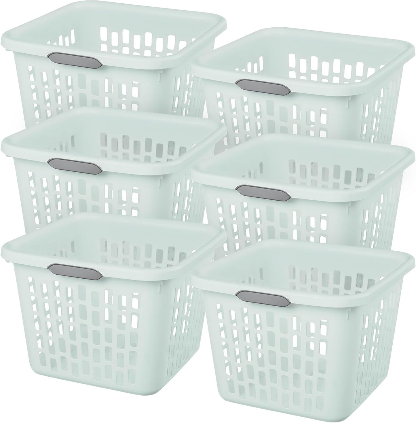 Sterilite Large Square Laundry Basket with Comfort Grip Handles