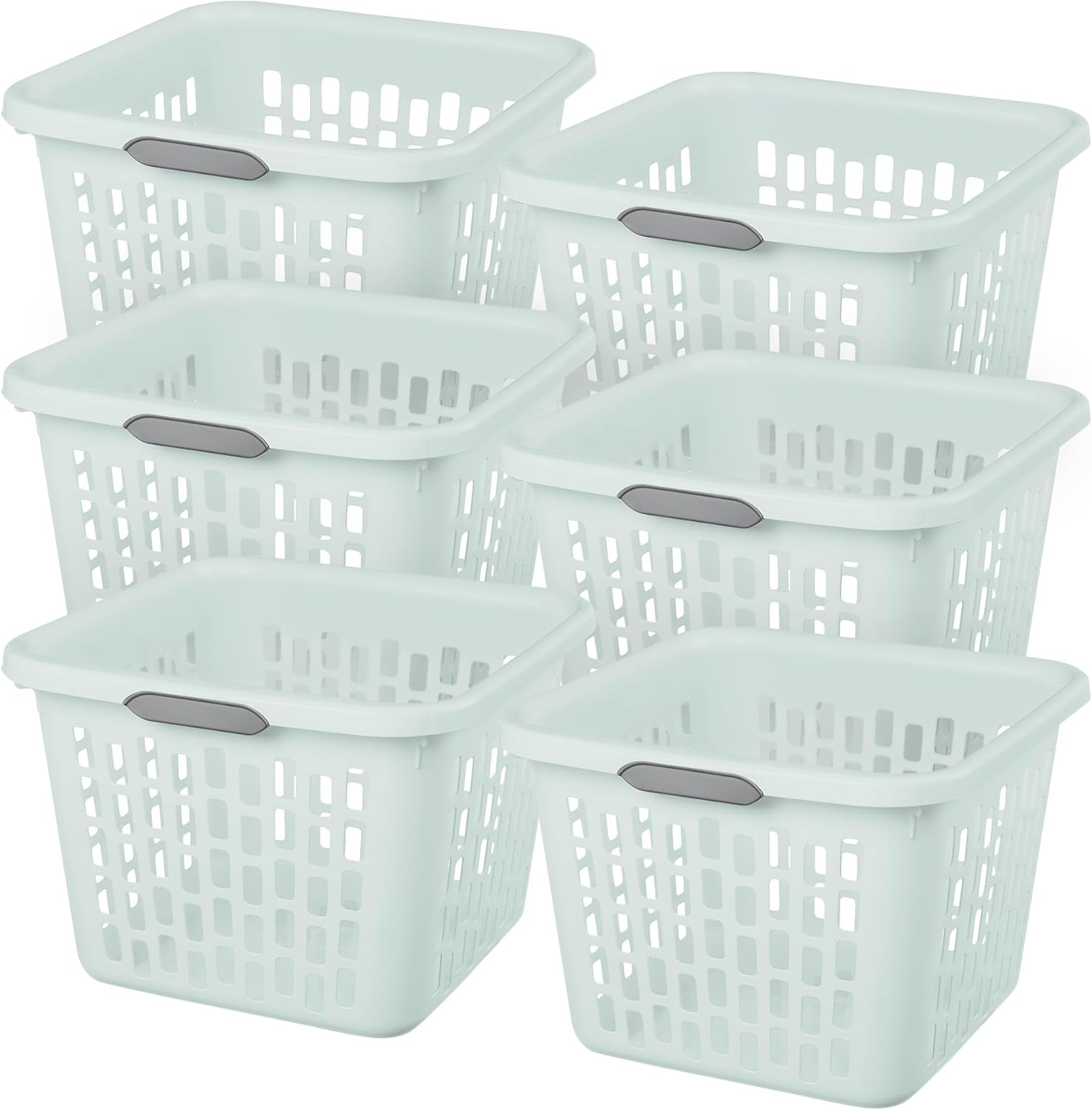 Sterilite Large Square Laundry Basket with Comfort Grip Handles