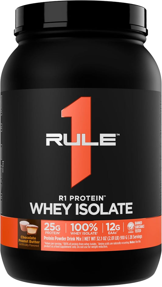 R1 Protein Whey Isolate - 25g Protein & 6g BCAA for Recovery