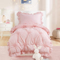 Pink Princess Toddler Bedding Set - Ultra Soft Pintuck Comforter