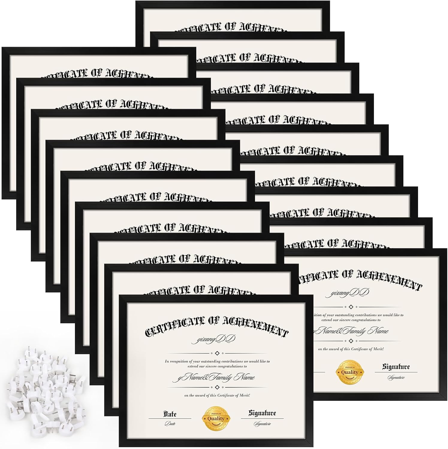 YixangDD 18 Pack Certificate Frames for 8.5 x 11 Displays