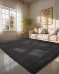 Ophanie 6x9 Black Shag Rug for Living Room - Soft Plush Comfort