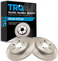 TRQ Rear Brake Rotors Set Solid Compatible with 2019-2024 Toyota