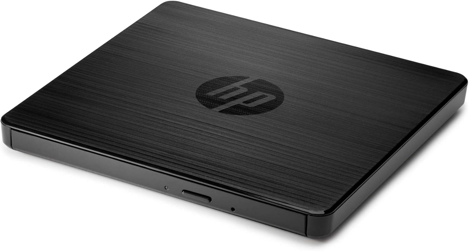 HP Slim Design CD/DVD Drive, Portable USB (Black)