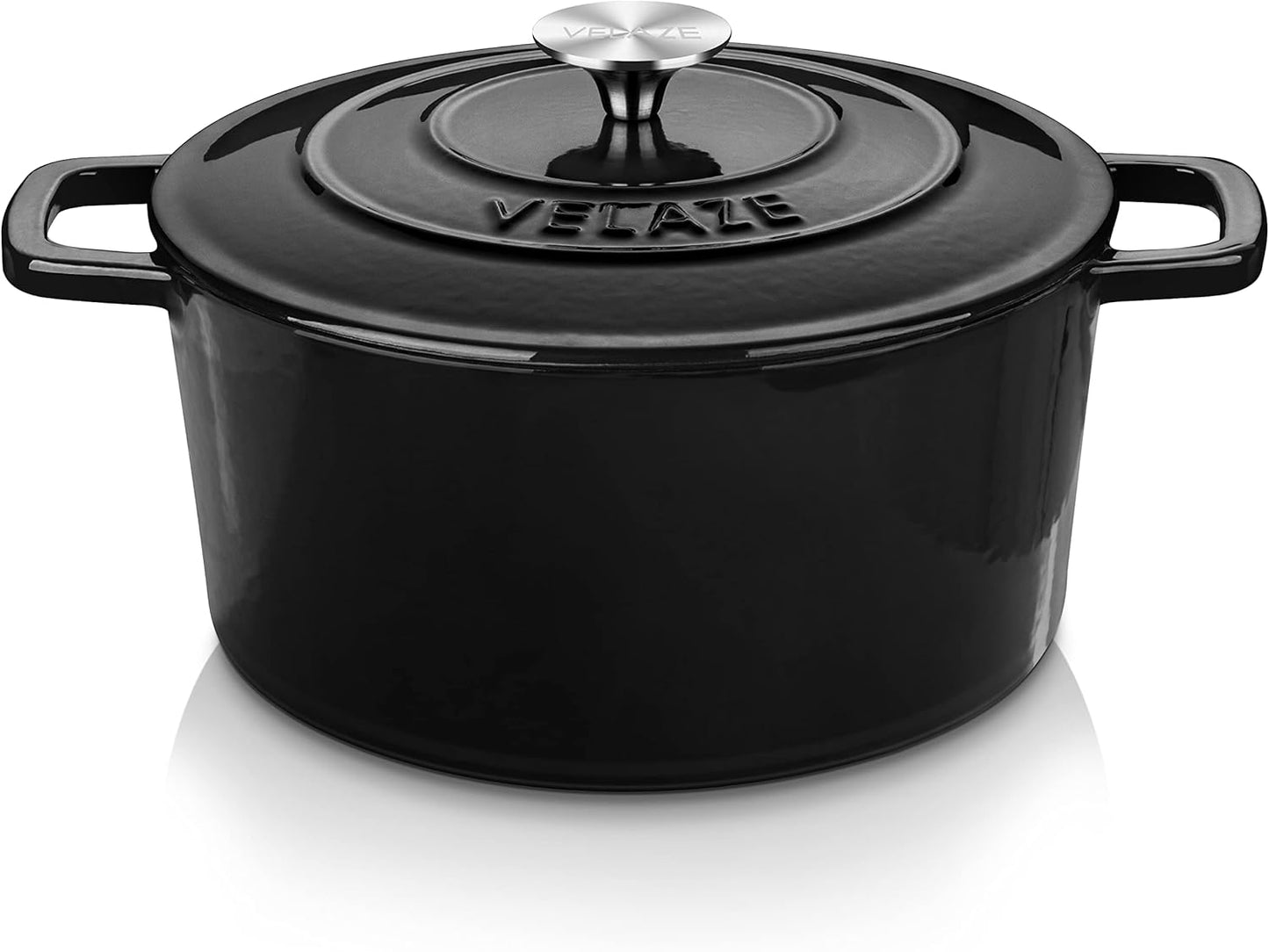 Velaze 6 QT Enameled Cast Iron Dutch Oven for Cooking and Baking
