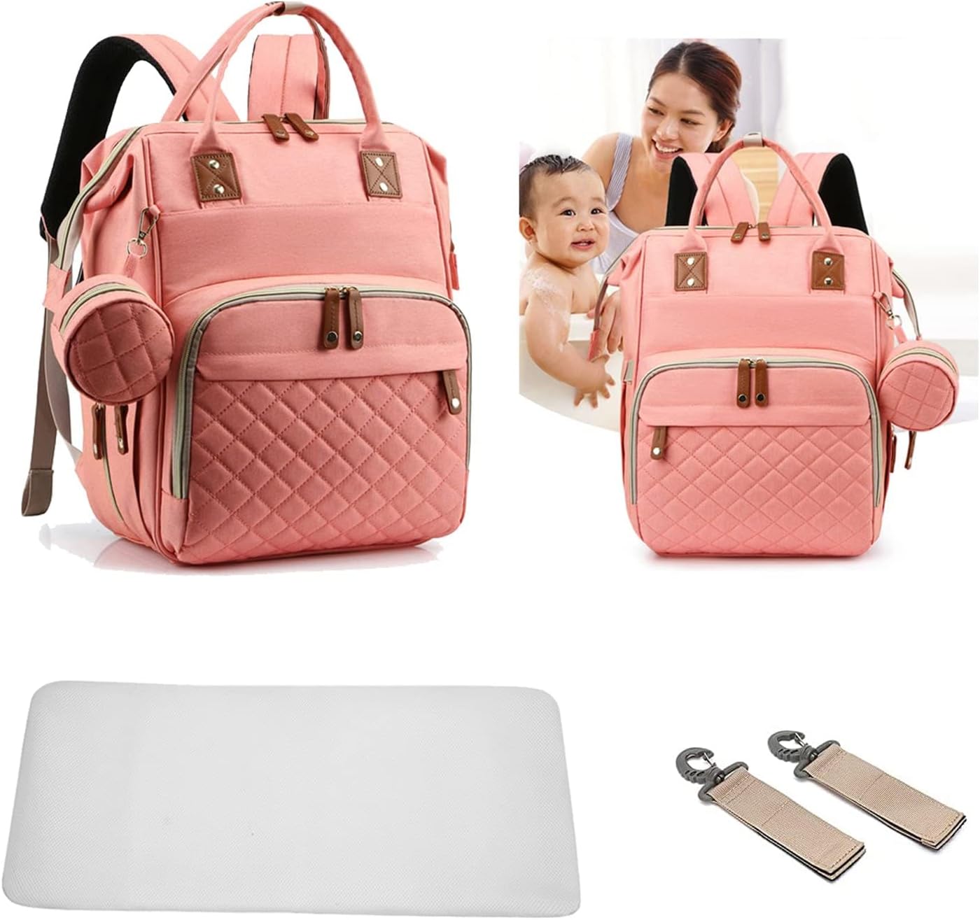 Axcone Baby Diaper Bag Backpack with Changing Pads for Travel