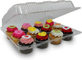 Clear Hinged 12-Cell Cupcake Muffin Container - Stackable 100/Case
