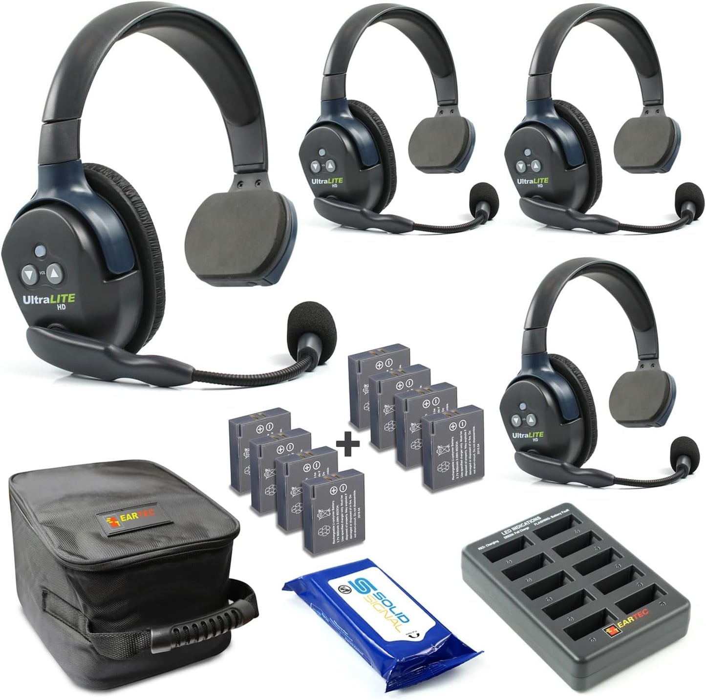Eartec UL4S Ultralite Full Duplex Wireless Headset for 4 Users
