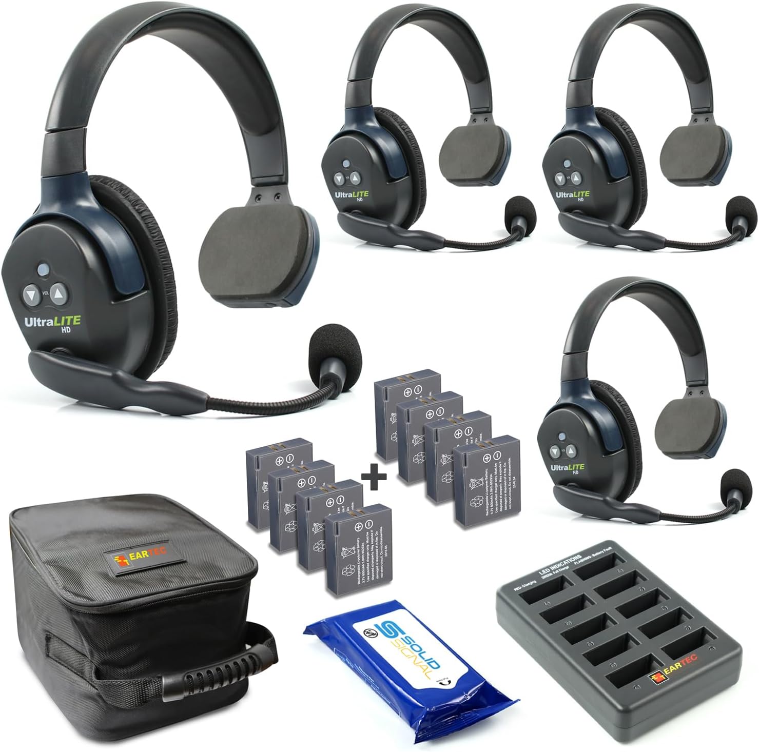 Eartec UL4S Ultralite Full Duplex Wireless Headset for 4 Users