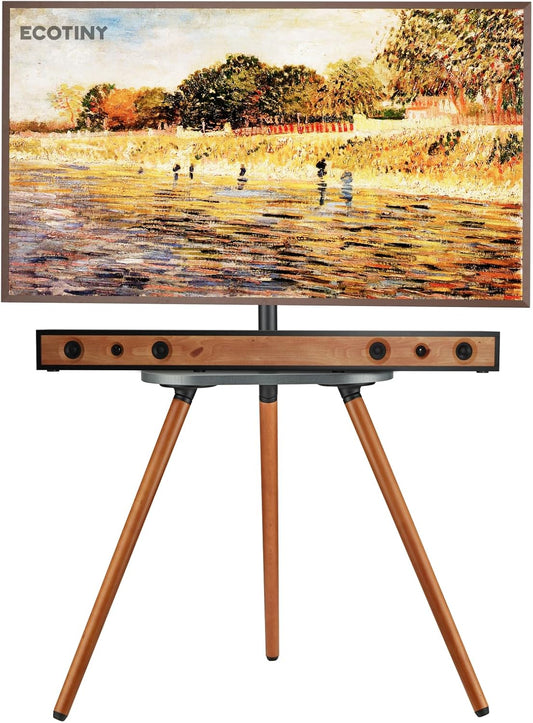 ECOTINY Swivel Tripod TV Stand - Height Adjustable for Perfect Viewing