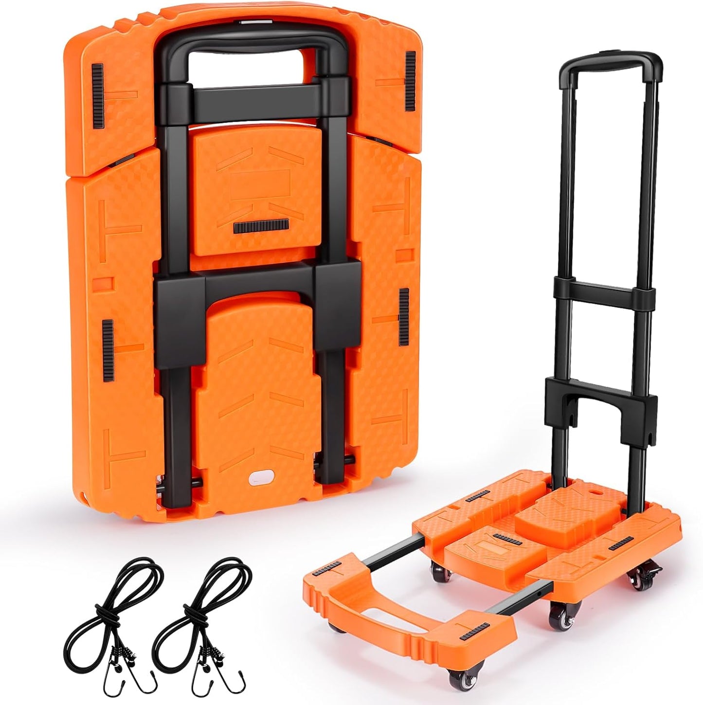 Folding Hand Truck with 6 Wheels - Portable Heavy Duty Dolly