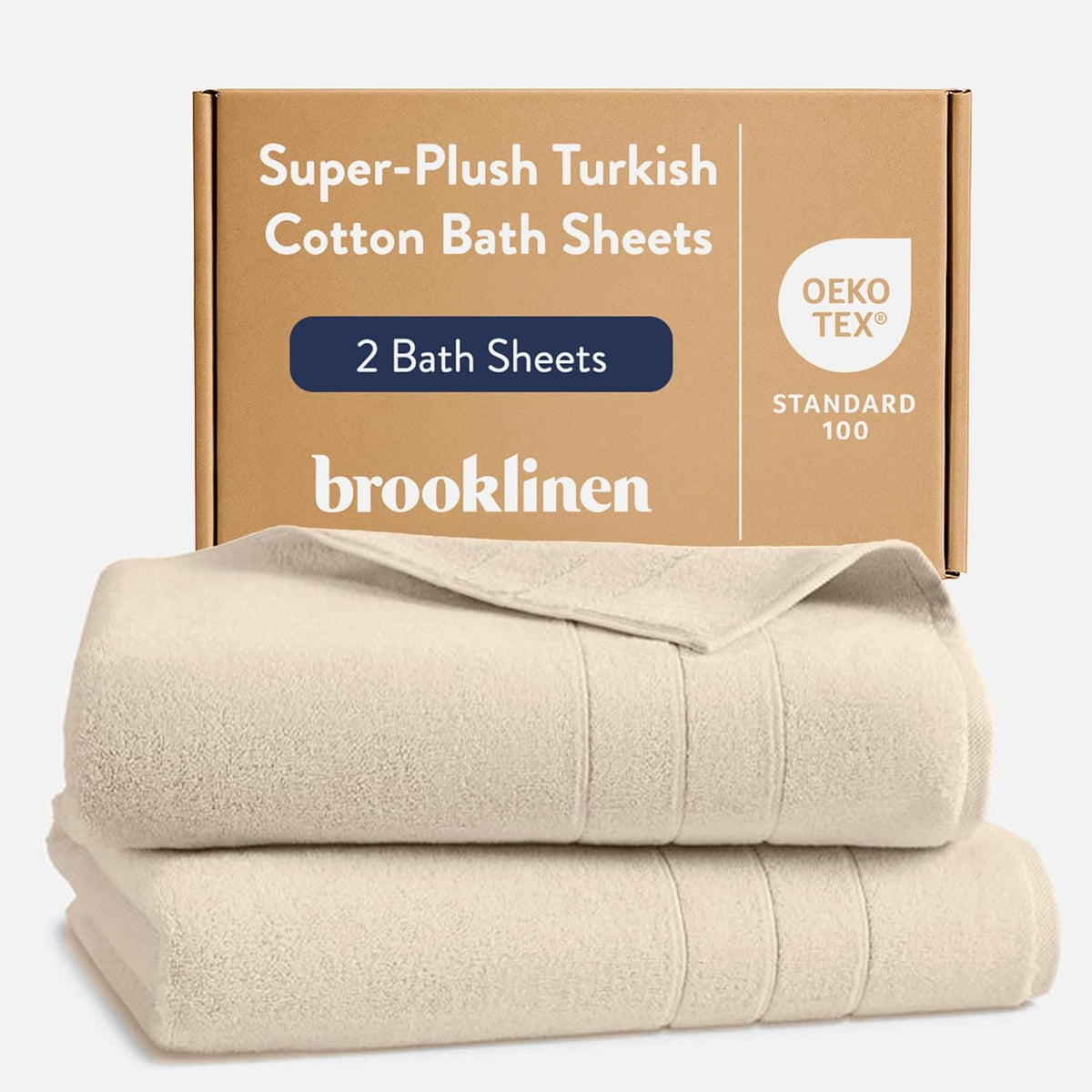 Super-Plush Turkish Cotton Bath Sheets Set of 2 for Luxury Comfort