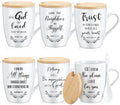Christian Mugs Set with Inspirational Bible Verses for Gifts