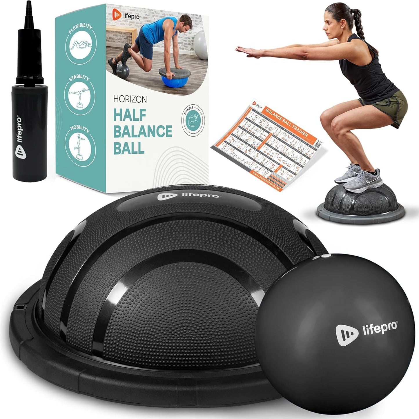 Lifepro Half Balance Ball Trainer for Stability and Strength