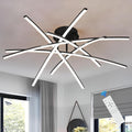 Modern 32.8in LED Chandelier Ceiling Light 6-Lights - Dimmable, Remote