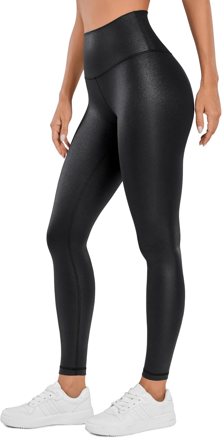 CRZ YOGA Butterluxe Womens Matte Faux Leather Leggings Review