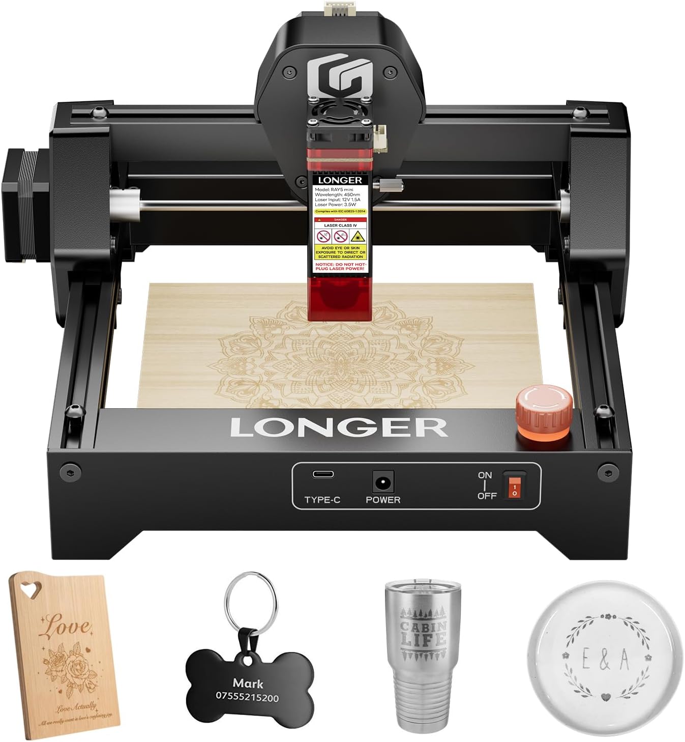 LONGER Ray5 Mini Portable Laser Engraver for DIY Projects