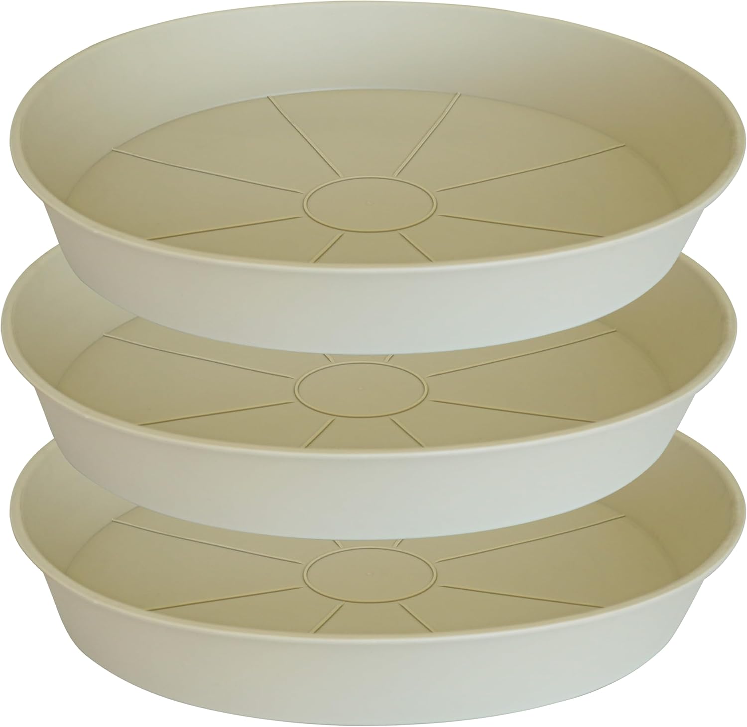 Large 26 Inch Plant Saucer 3 Pack for Indoor and Outdoor Use