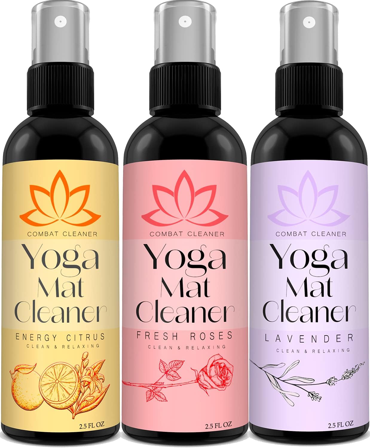 Combat Cleaner Yoga Mat Spray Trio - Revitalize Mats!