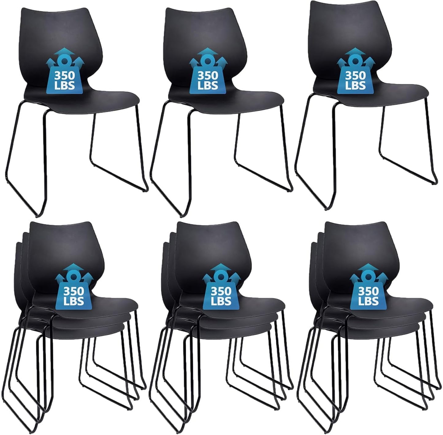 Stackable Waiting Room Chair with Ergonomic Support for Comfort