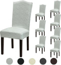 Stretch Dining Room Chair Covers Set of 8 - Spandex Removable