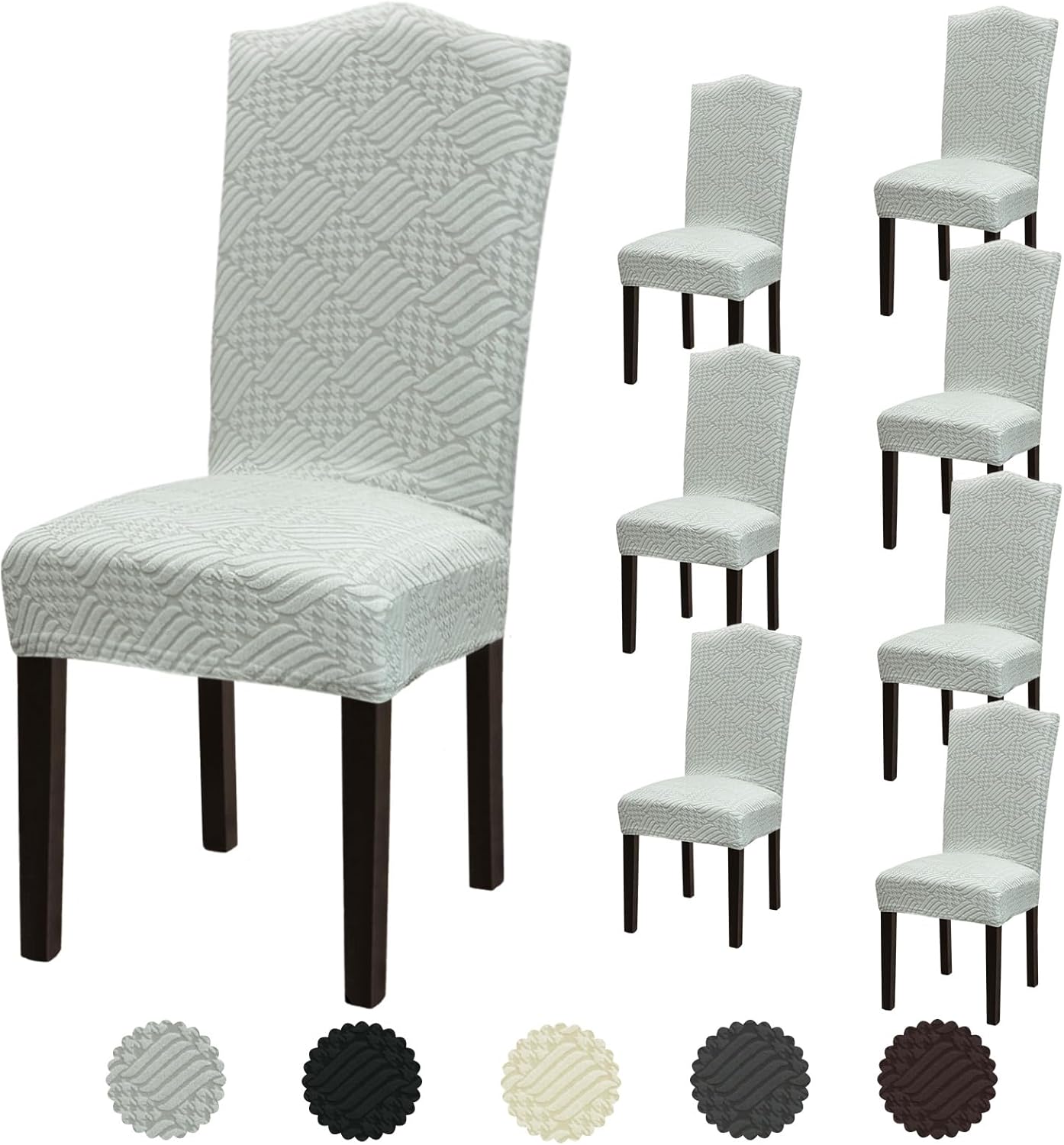 Stretch Dining Room Chair Covers Set of 8 for Stylish Protection