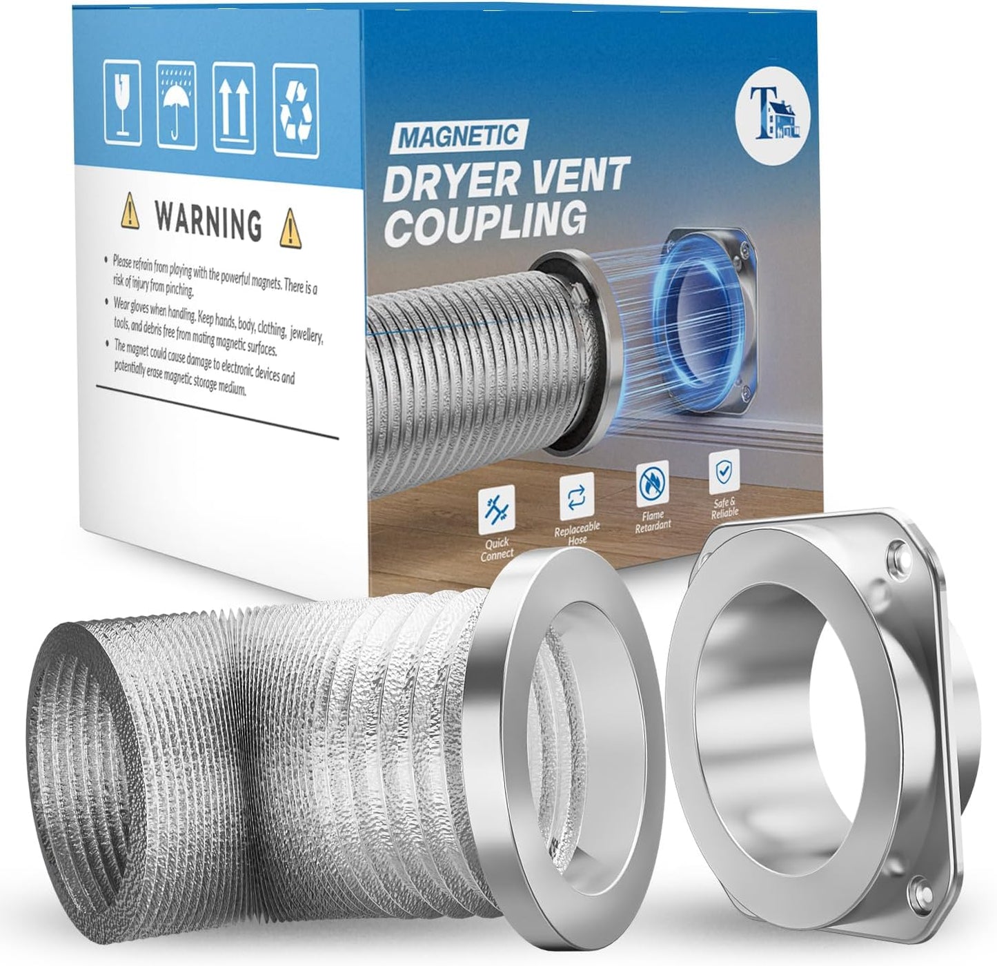 Magnetic Dryer Vent Coupling DV180 for Quick-Connect Ease