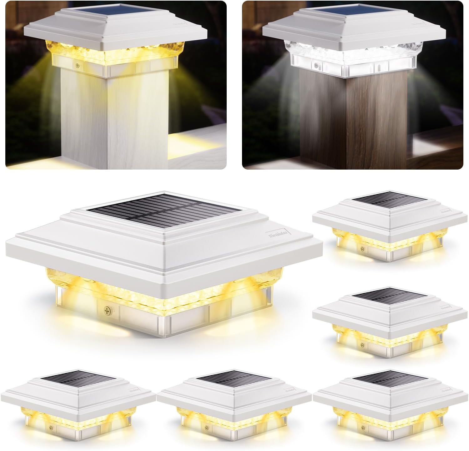SIEDiNLAR 4x4 Solar Post Lights for Outdoor Decor and Safety
