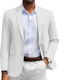 Herringbone Slim Fit Blazer for Men - Casual Cotton Sport Coat