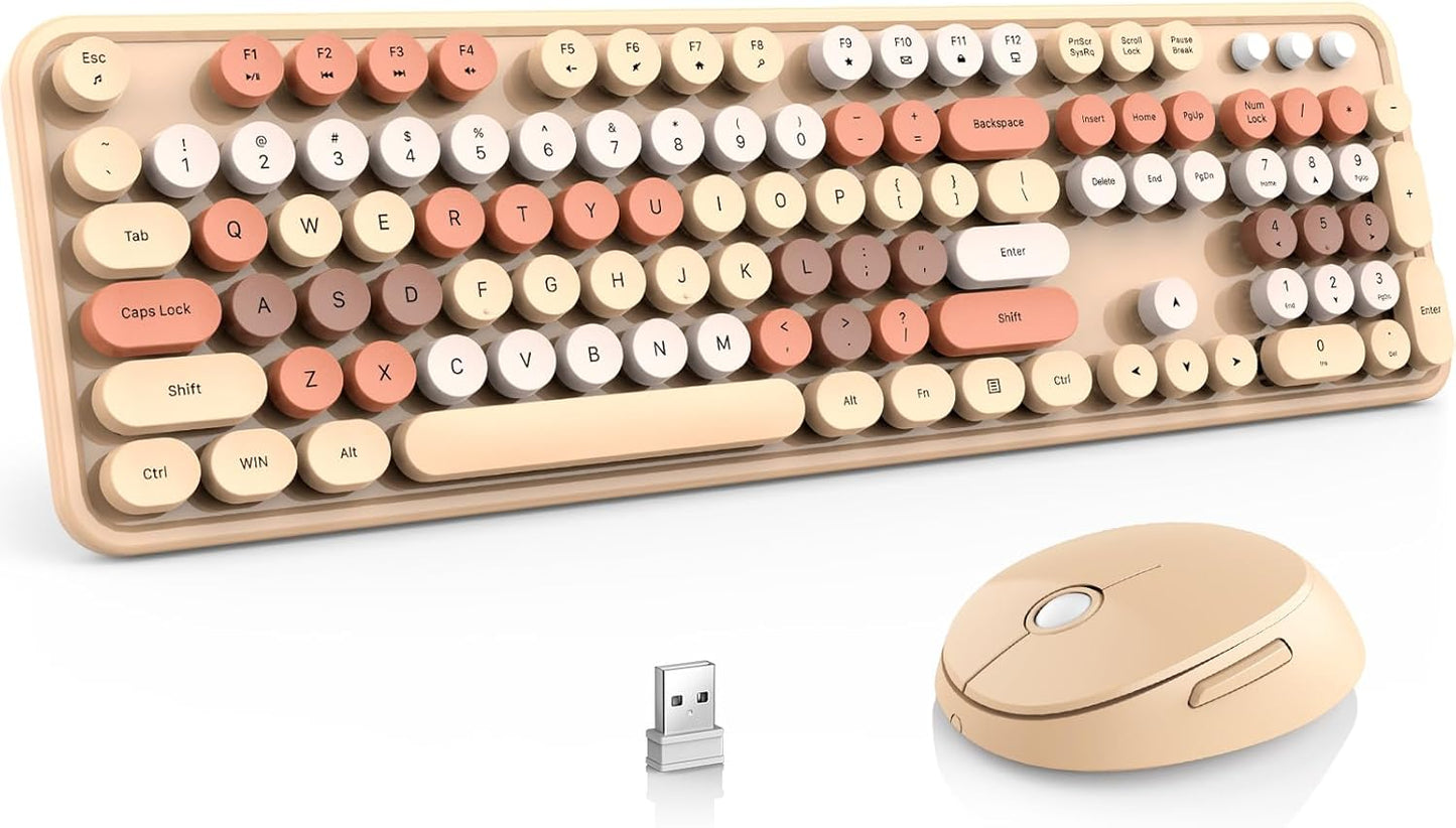 MOFII Retro Wireless Keyboard & Mouse - Seamless Connectivity