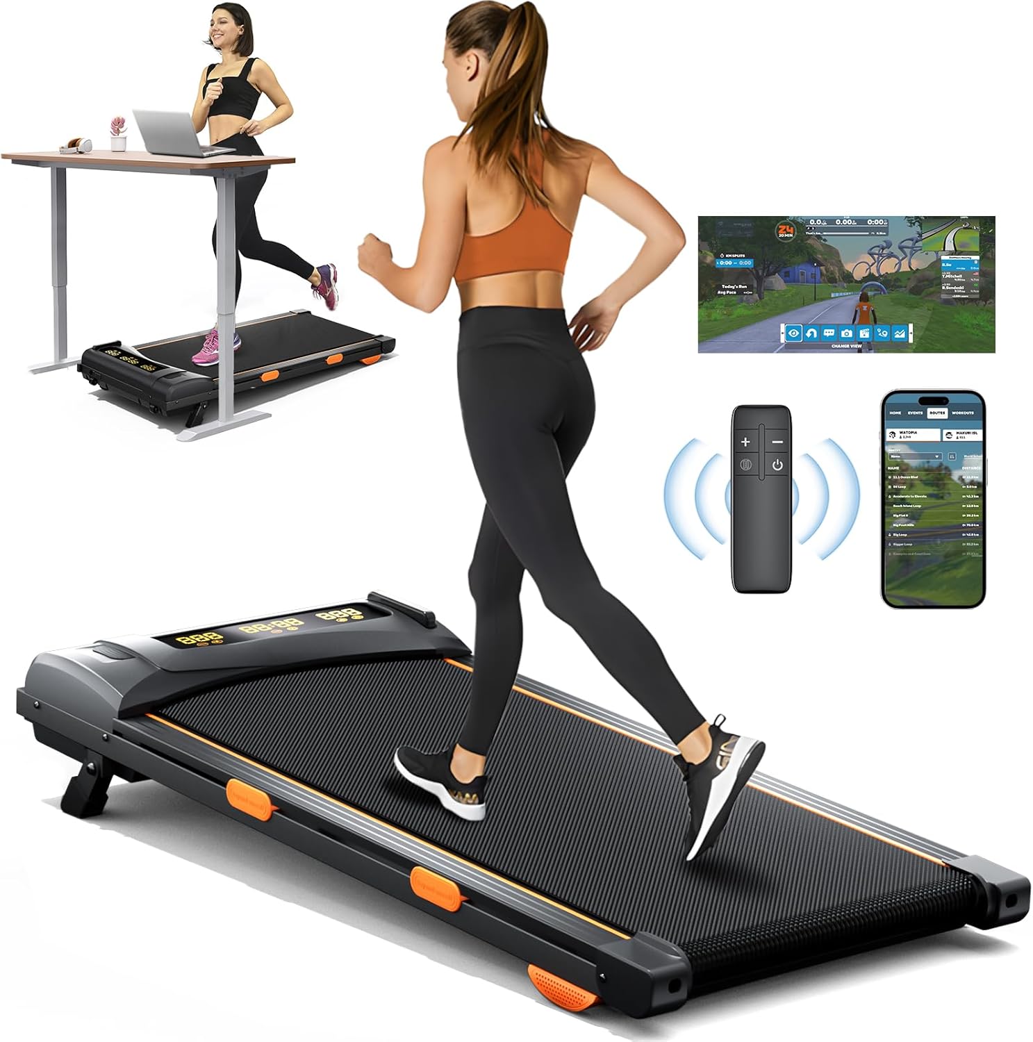 Portable Incline Treadmill: 2.5HP Power, 300lbs Capacity