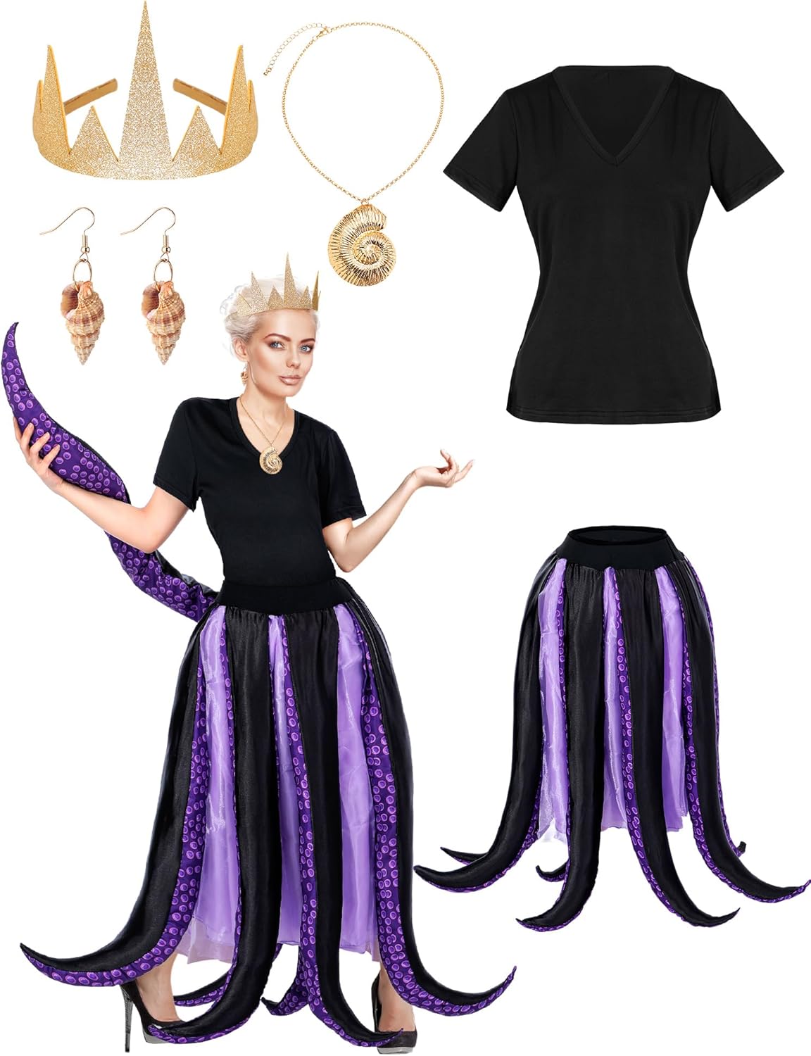 Octopus Costume for Women - Complete Sea Witch Ensemble