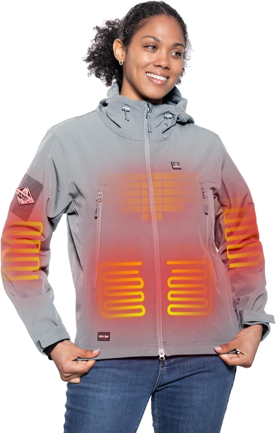 DEWBU Heated Jacket for Women with 12V Battery Pack for Winter