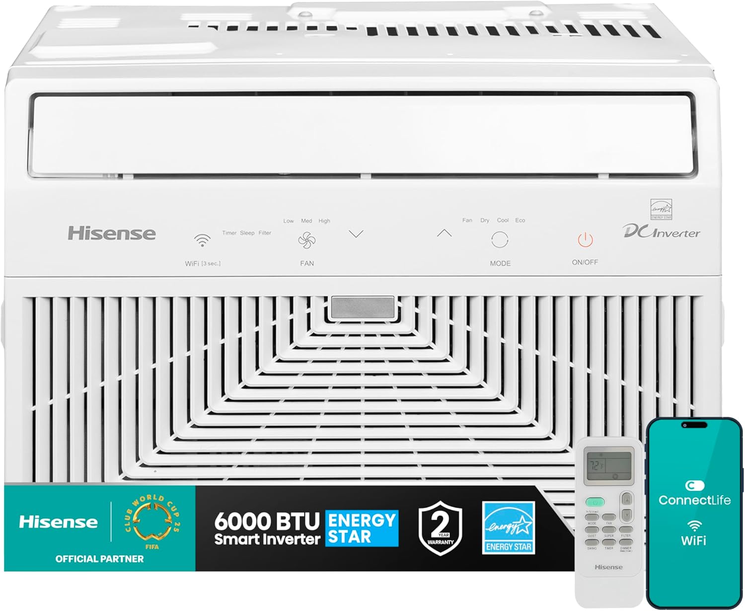 Hisense 6,000 BTU Smart Inverter Window AC for Ultimate Comfort