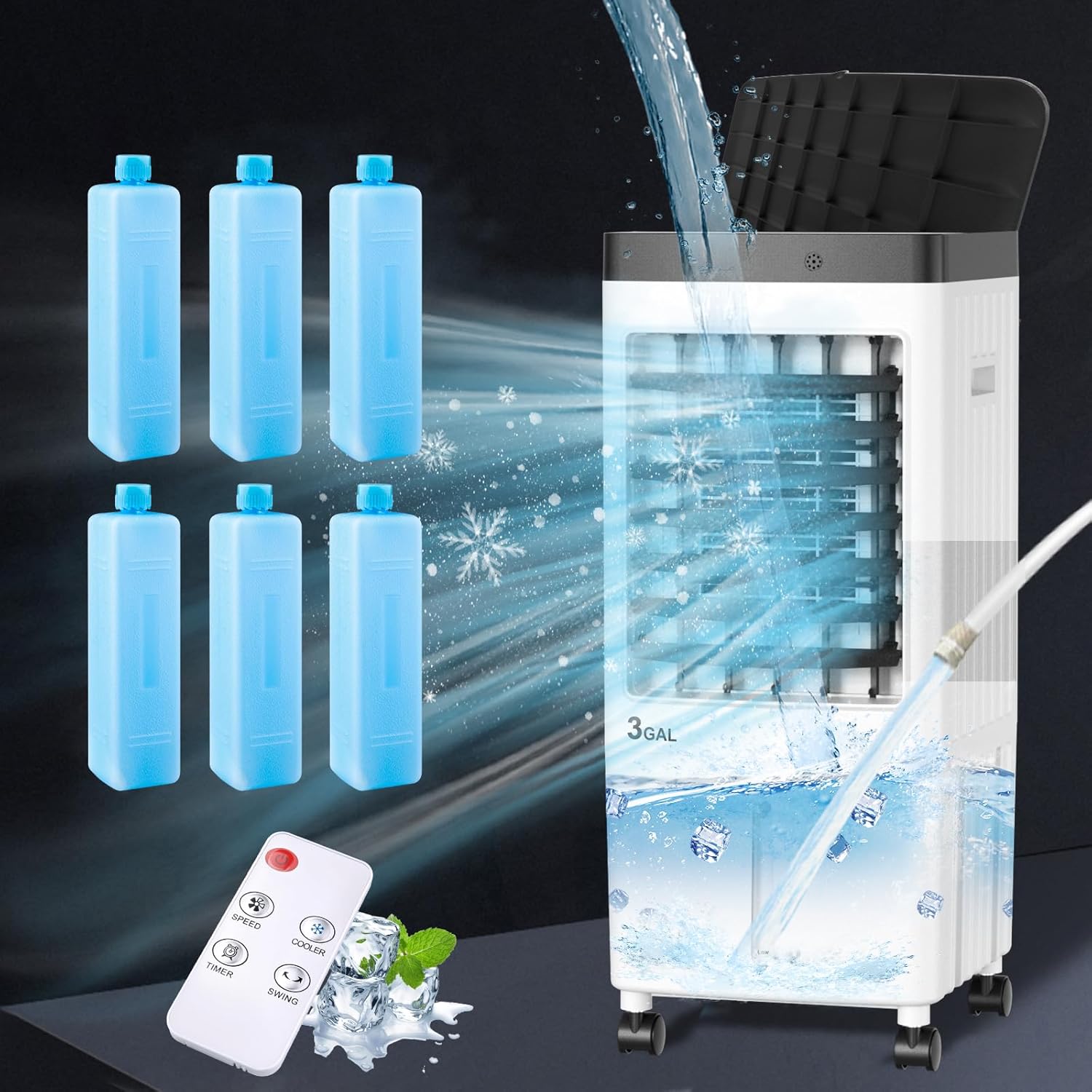 Portable Air Conditioners with 3.2Gal Tank for Efficient Cooling