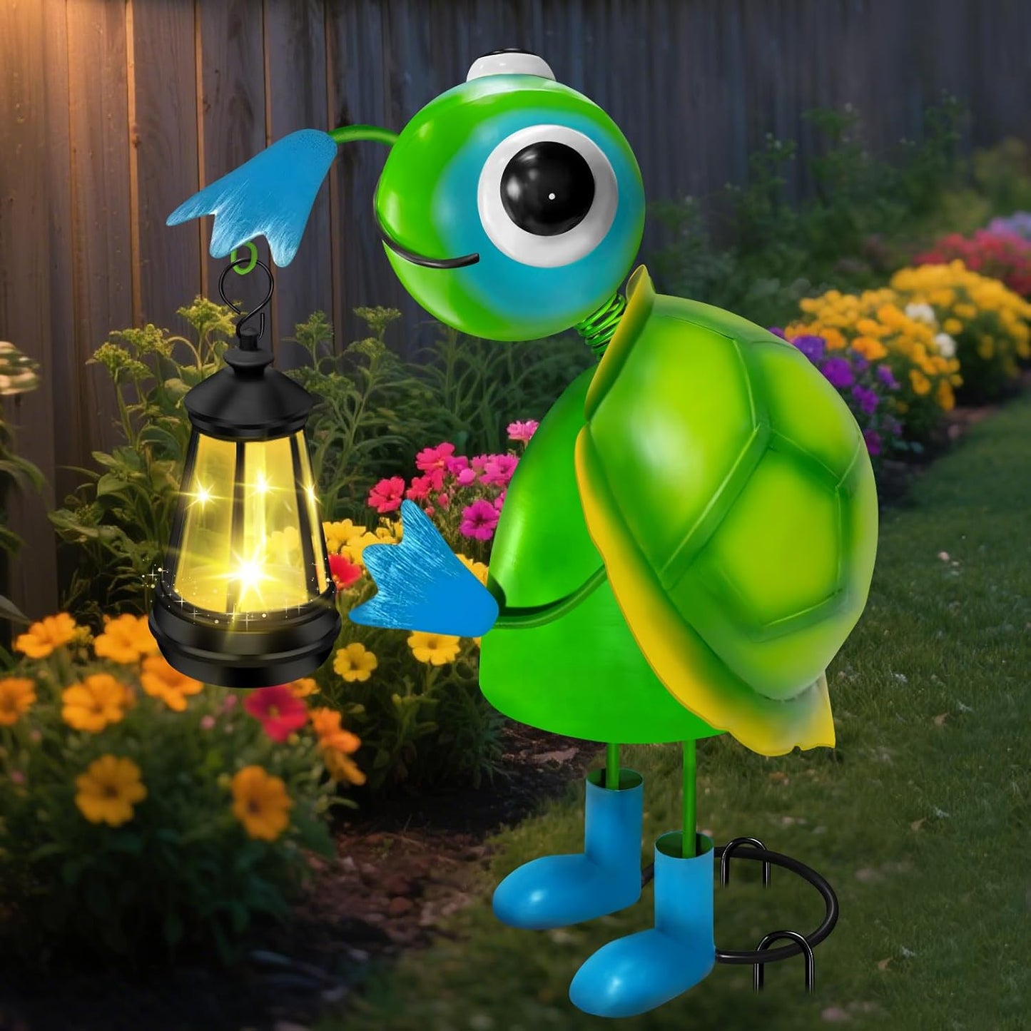 Solar Garden Lights Turtle Statue for Whimsical Outdoor Decor