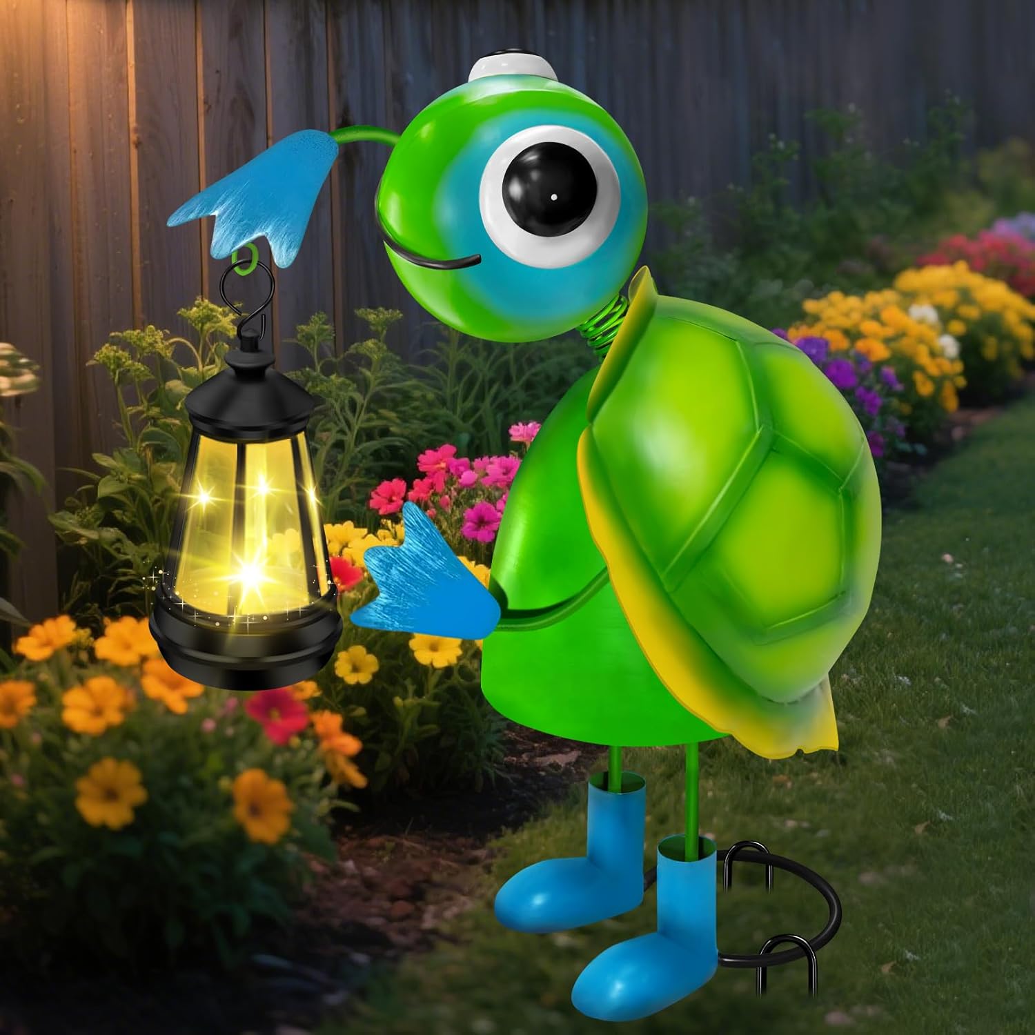Solar Garden Lights Turtle Statue for Whimsical Outdoor Decor