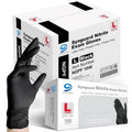 Black Nitrile Exam Gloves Case of 1000 - Latex-Free, Powder-Free