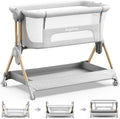 ANGELBLISS Baby Bassinet 3-in-1 Bedside Bassinet - One-Click Fold